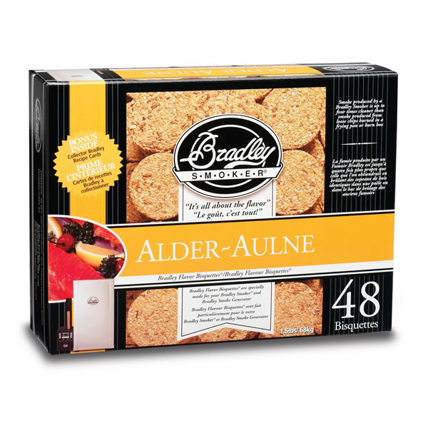 Bradley Alder Smoking Bisquettes 48